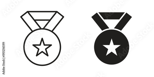 Medal icon in line design. icon for website design, mobile app, ui