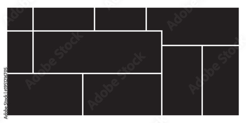 Mosaic collage pictures collection. Collage mood board grid template. Set of presentation backgrounds. Photo layout. Album Gallery banner vector illustration.eps,10