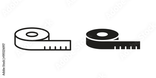 Meter tape icon in line design. icon for website design, mobile app, ui