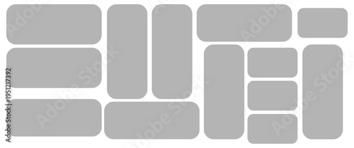 Pictures or photos frame collage. comics page grid layout abstract photo frames and digital photo wall template