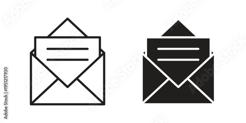 Newsletter icon in line design. icon for website design, mobile app, ui