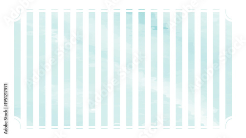 水彩風の淡い霧のストライプのフレーム背景イラスト