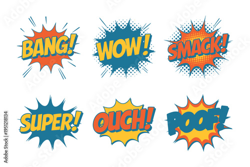Speech bubbles icon, comic style speech balloons in different colors, vibrant dialogue symbols