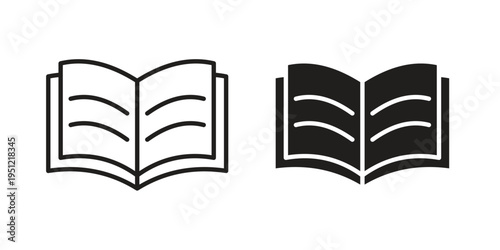 open book icon in line design. icon for website design, mobile app, ui