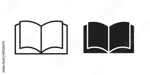 open book icon in line design. icon for website design, mobile app, ui