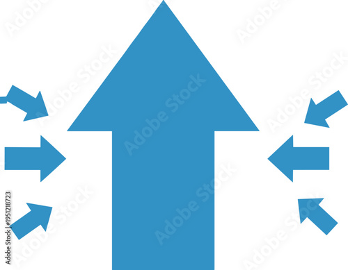 Red 3D arrow rising over a house symbol showing business growth success and progress