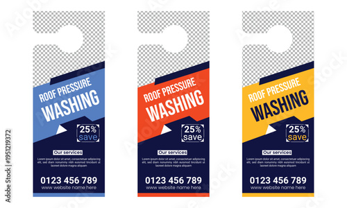 Pressure Washing Door Hanger Design Template