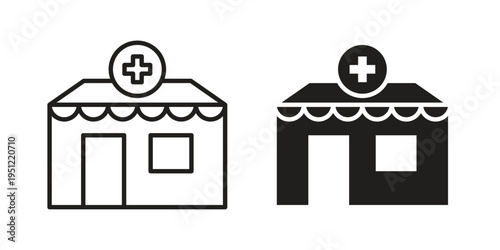 Pharmacy icon in line design. icon for website design, mobile app, ui