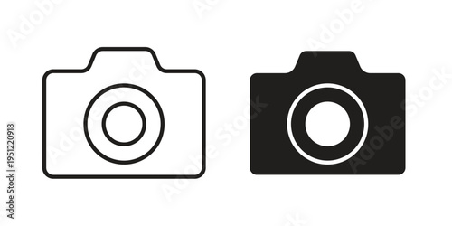 Photo Camera icon in line design. icon for website design, mobile app, ui