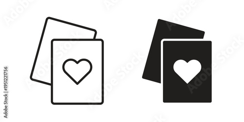 Playing cards icon in line design. icon for website design, mobile app, ui