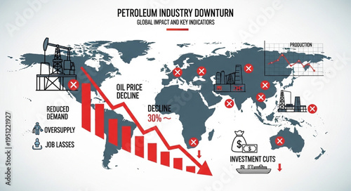 Petroleum Industry Downturn - A Global Economic Crisis Visualization.