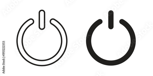 Power button icon in line design. icon for website design, mobile app, ui