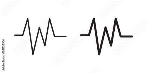 Pulse icon in line design. icon for website design, mobile app, ui