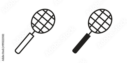 Racket icon in line design. icon for website design, mobile app, ui