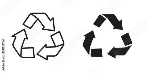 Recycle icon in line design. icon for website design, mobile app, ui