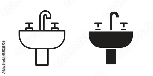 Sink icon in line design. icon for website design, mobile app, ui