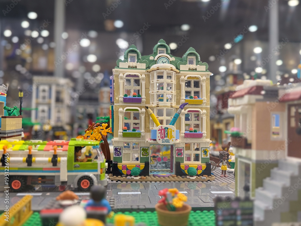 Naklejka premium Lego art school modular building
