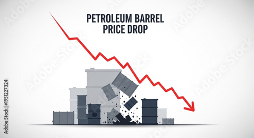 Petroleum Barrel Price Drop - Economic Downturn and Market Instability.