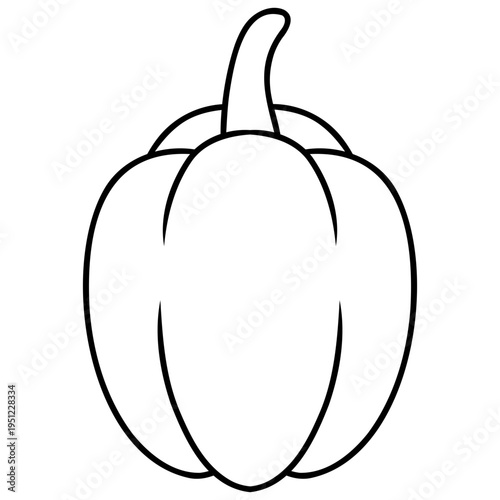 vector illustration of a bell pepper
