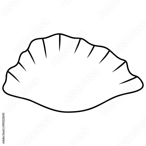gyoza food icon vector