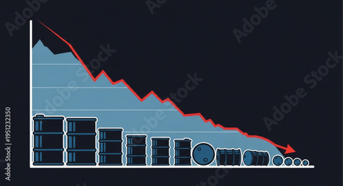 Declining Oil Prices - A Visual Representation of Economic Downturn.