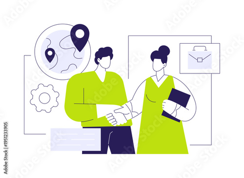 International relations isolated cartoon vector illustrations.