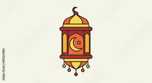 Traditional Islamic Lantern Decoration Symbol.