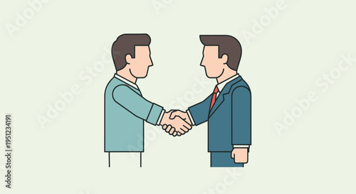 Two businessmen shaking hands together.