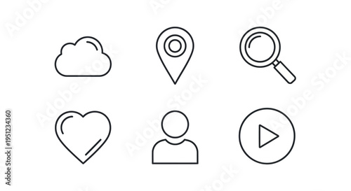 Black line icons on white background.