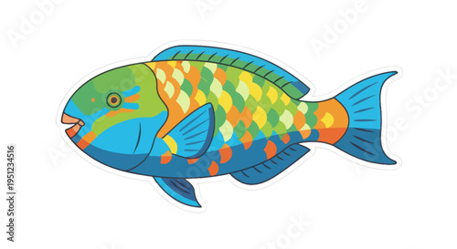 Colorful Fish with Orange Spots.