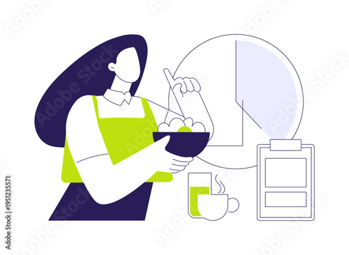 Intermittent fasting isolated cartoon vector illustrations.