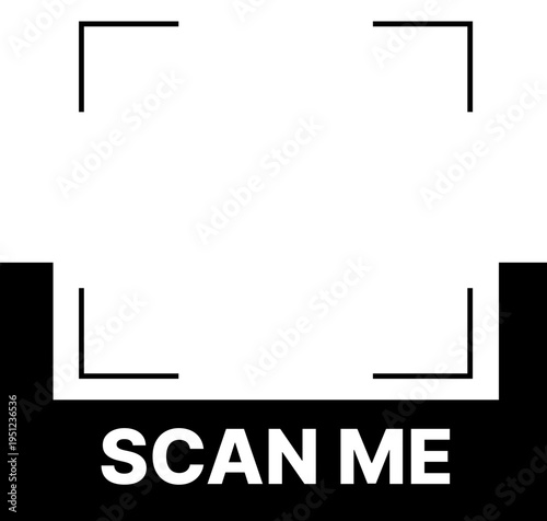 Black scan here frame