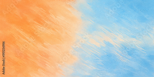 Abstract watercolor background of a beautiful sunny day featuring hand painted blue clouds and white sunlight in a bright summer sky