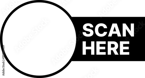 Black scan here frame