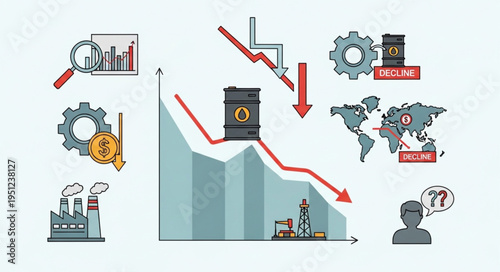 Oil Price Decline - A Visual Representation of Economic Downturn.