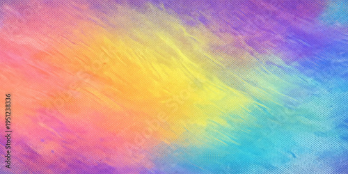 Bright abstract watercolor background with a colorful spectrum of rainbow shapes and a seamless geometric pattern texture for a vibrant art wallpaper design