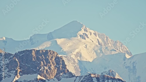 Mont Blanc at the end of the day, French Alps
