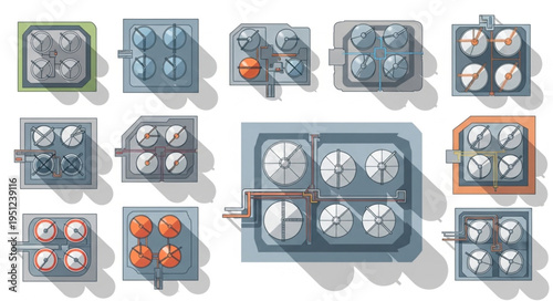 Overhead View of Various Septic Tank Designs and Configurations.