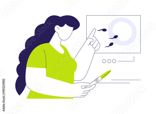 Ovulation test abstract concept vector illustration.