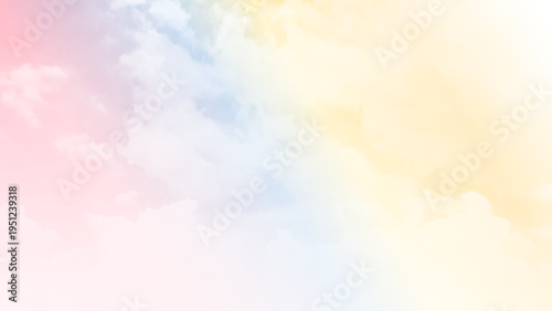 Pastel color sky, Sky cloud flamingo pastel hot love sweet colored tone background. 