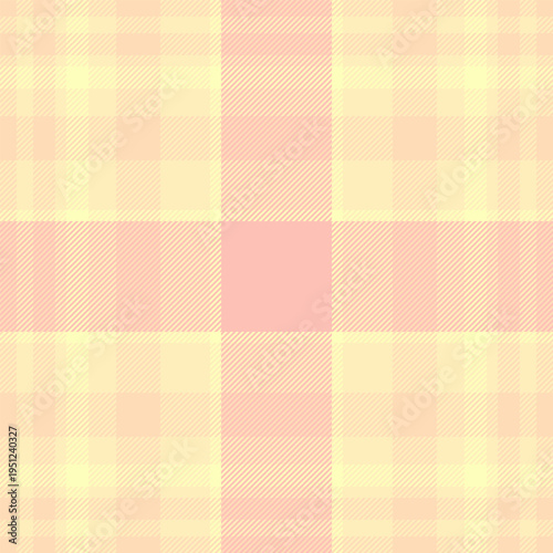 Summertime texture vector seamless, sexy background plaid textile. Festive pattern check fabric tartan in light and peach puff colors.