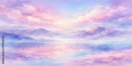 A beautiful landscape of pink clouds and the sun fills the dramatic sky at sunset, creating an abstract heaven of light and colorful nature during a summer evening dusk