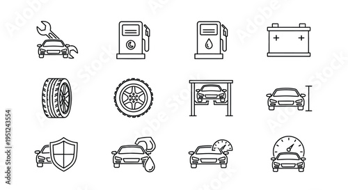 Essential aspects of vehicle maintenance and inspection services Vector