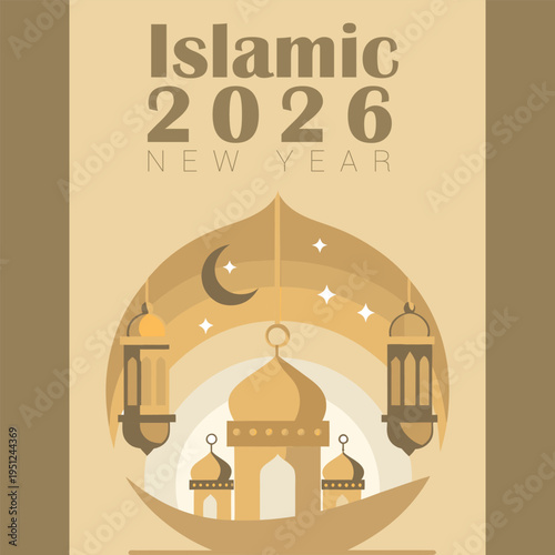 Islamic new year 2026 celebration poster