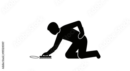Man plugging in an electric cord.