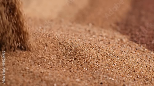 Close-Up of Coffee Beans Pouring and Falling in Slow Motion