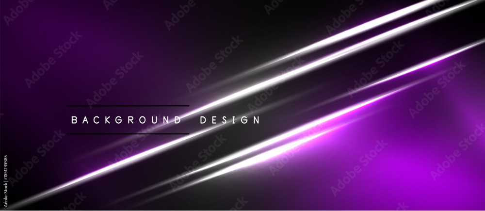 Naklejka premium Abstract purple background features bright diagonal lines. Modern design with gradient effect, suitable for digital projects.