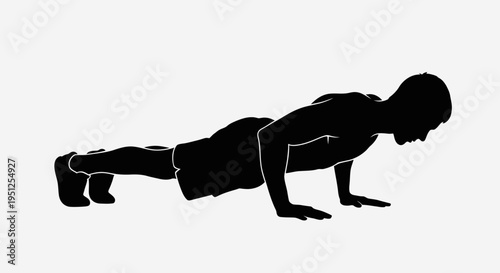 Man doing push up exercise.