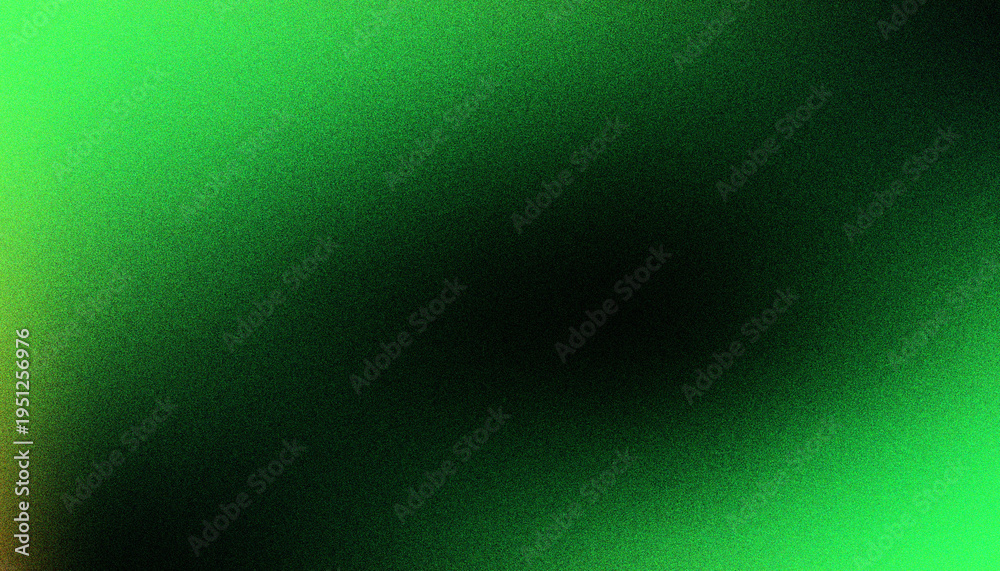 Obraz premium Abstract green and black gradient texture with fine grain noise effect background for graphic design