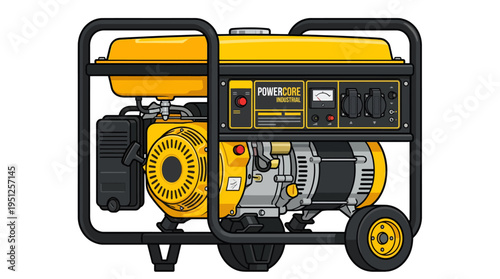 Portable industrial power generator for emergency electricity